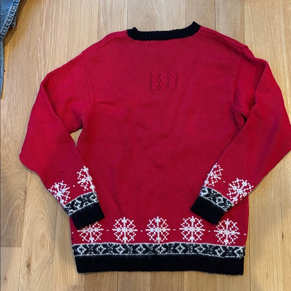 Vtg Marisa Christina Sweater Handknit Christmas Snowman Size Medium - Picture 4 of 6